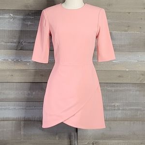 NWT Alice + Olivia Classics Pink Mini Fitted Waist Dress